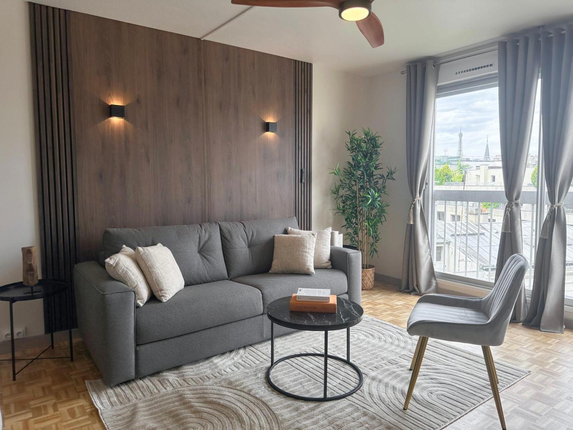 Brand-New Studio With Eiffel Tower View 巴黎 外观 照片