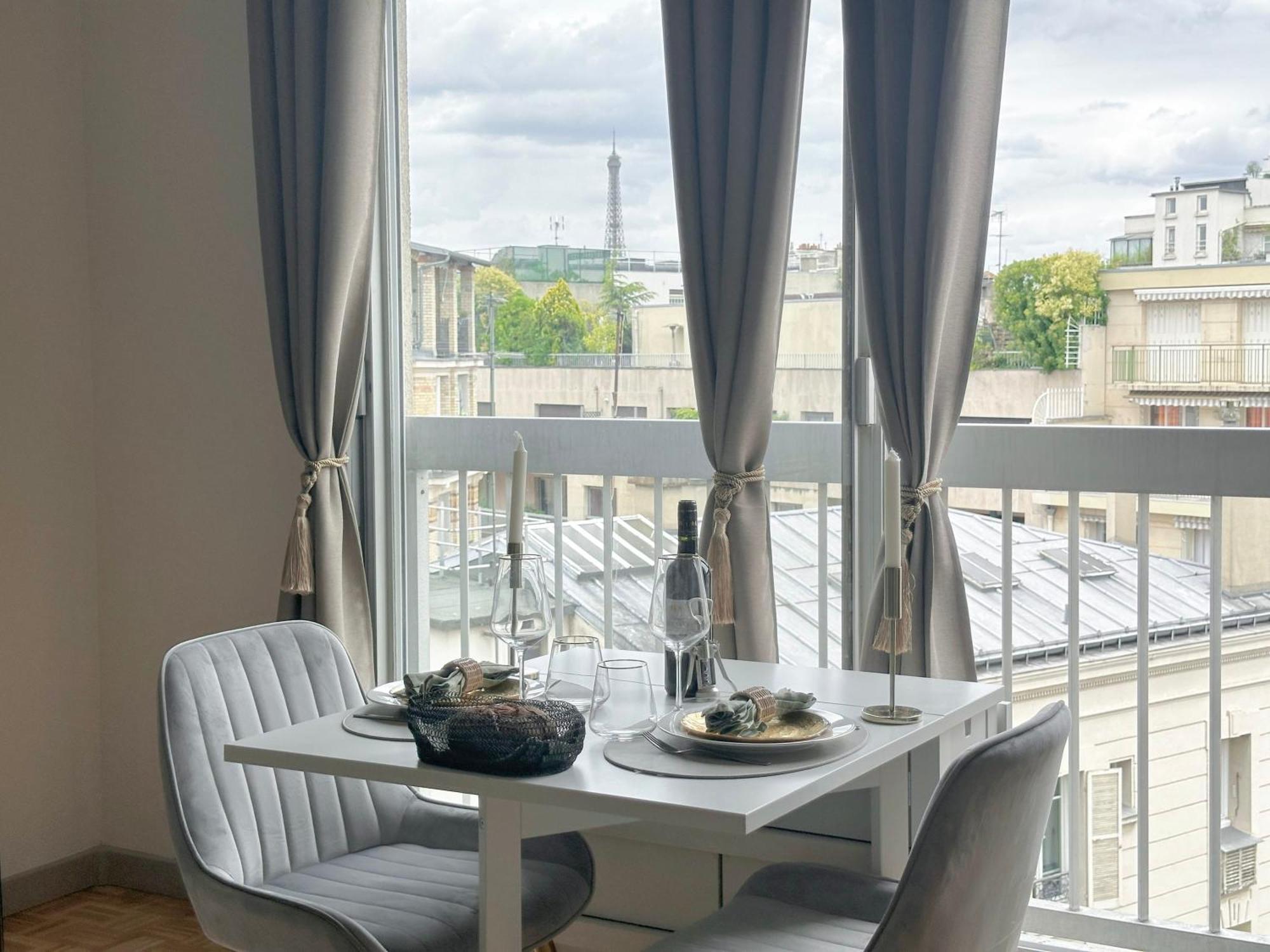 Brand-New Studio With Eiffel Tower View 巴黎 外观 照片