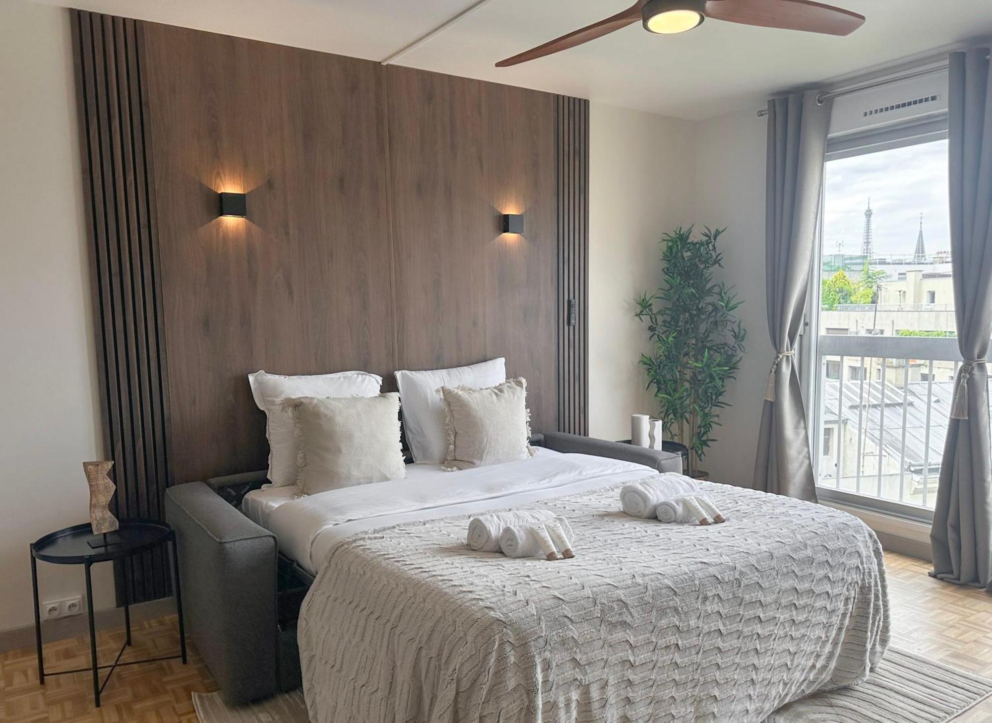 Brand-New Studio With Eiffel Tower View 巴黎 外观 照片